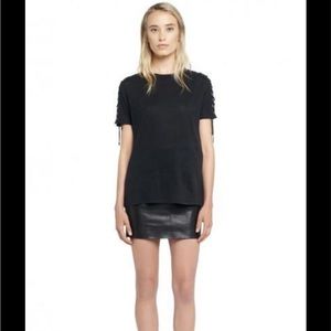IRO steiro black linen t shirt